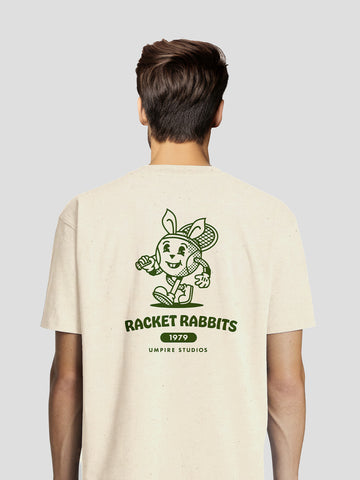 Racket Rabbits - T-shirt - Off White